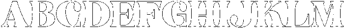 Antigua Outline otf (400) Font UPPERCASE
