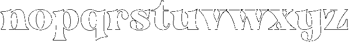 Antigua Outline otf (400) Font LOWERCASE
