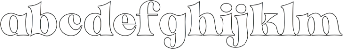 Antigua Outline otf (400) Font LOWERCASE