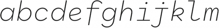 Antikor Mono ExtraLight Italic otf (200) Font LOWERCASE