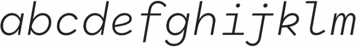 Antikor Mono Light Italic otf (300) Font LOWERCASE