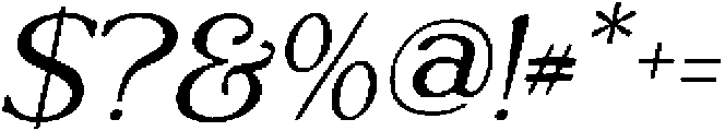 Antique Glance Italic otf (400) Font OTHER CHARS