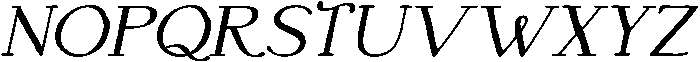 Antique Glance Italic otf (400) Font UPPERCASE