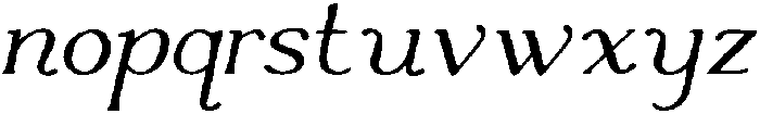 Antique Glance Italic otf (400) Font LOWERCASE