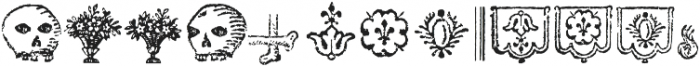 Antique Macabre Ornaments Regular otf (400) Font UPPERCASE