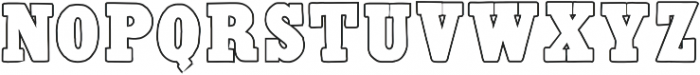 Antique X Condensed Outline Regular ttf (400) Font UPPERCASE