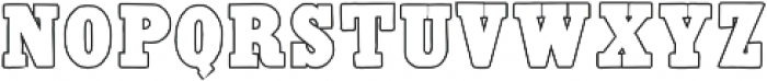 Antique X Condensed Outline Regular ttf (400) Font LOWERCASE