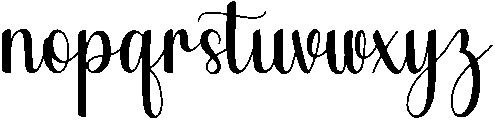 angela otf (400) Font LOWERCASE