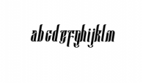 Anehena-Italic.otf Font LOWERCASE