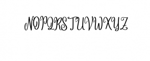 Angelina.ttf Font UPPERCASE