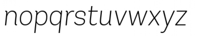 Andes Italic Extra Light Font LOWERCASE