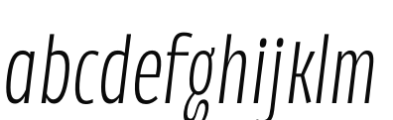 Annuario Condensed Light Italic Font LOWERCASE