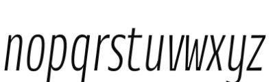 Annuario Condensed Light Italic Font LOWERCASE