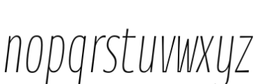 Annuario Condensed Thin Italic Font LOWERCASE