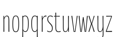 Annuario Condensed Thin Font LOWERCASE