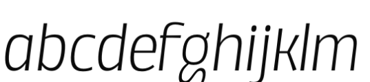 Annuario Light Italic Font LOWERCASE