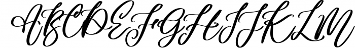 Angela Gardness - A Flourish Script Font 1 Font UPPERCASE