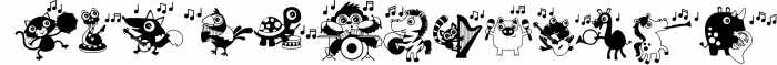 Animal Bop Dingbats 1 Font UPPERCASE