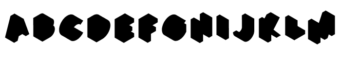 Anaglyph Isometric Font UPPERCASE