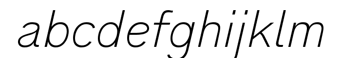 Analogue Reduced 36 Thin Oblique Font LOWERCASE