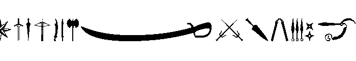 Ancient Weapons Font LOWERCASE