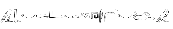 AncientEgyptianHieroglyphs Font UPPERCASE