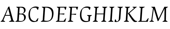 Ancizar Serif Light Italic Font UPPERCASE