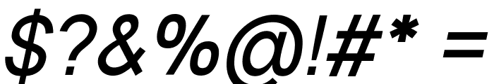 Andala Italic Font OTHER CHARS