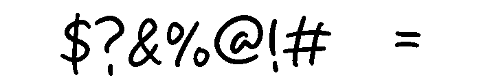 Andelion Script Font OTHER CHARS