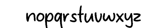 Andelion Script Font LOWERCASE