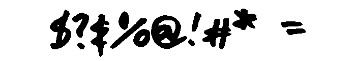 AndyFont Font OTHER CHARS