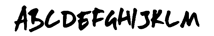 AndyFont Font UPPERCASE