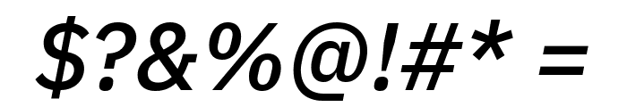 Aneliza SemiBold Italic Font OTHER CHARS