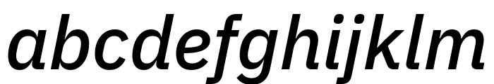 Aneliza SemiBold Italic Font LOWERCASE