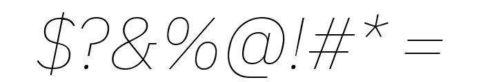 Aneliza Thin Italic Font OTHER CHARS