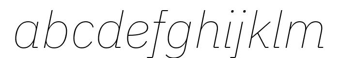 Aneliza Thin Italic Font LOWERCASE