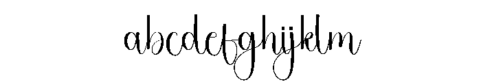 Angela Best Font LOWERCASE