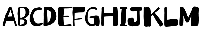 Angellin Freaky Regular Font UPPERCASE