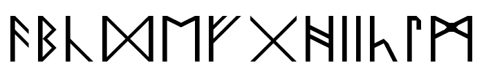 Anglo Saxon Runes Regular Font UPPERCASE