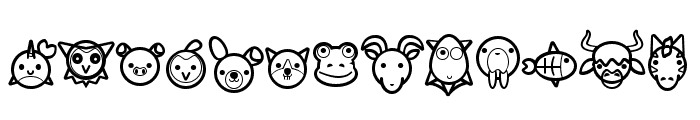 Animal Cute Icon Font UPPERCASE