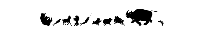 Animal Silhouettes Four Regular Font OTHER CHARS