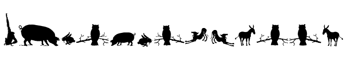 Animal Silhouettes Three Font UPPERCASE