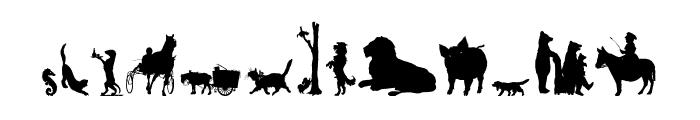 Animal Silhouettes Three Font LOWERCASE