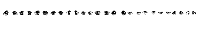 Anime Eyes Font UPPERCASE