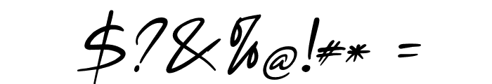 Anisha Italic Font OTHER CHARS