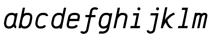 Anka/Coder Condensed Italic Font LOWERCASE