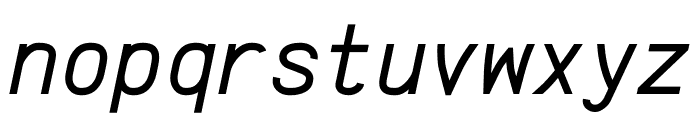 Anka/Coder Condensed Italic Font LOWERCASE