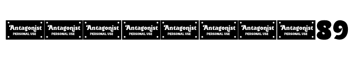 Antagonist - Personal Use Font OTHER CHARS