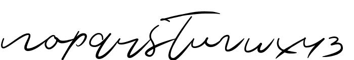 Antigna Signature Free Font LOWERCASE