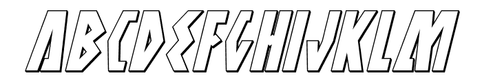 Antikythera 3D Italic Font UPPERCASE
